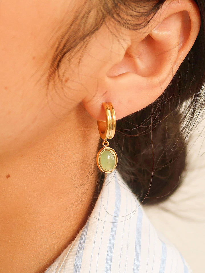 Whitnee Dainty Round Stone Earring