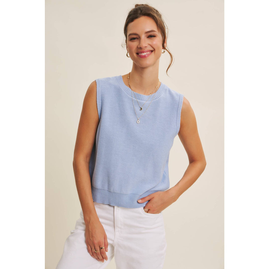 UNEXPECTED TWIST CONTRAST BOW BACK SWEATER TOP - Baycreek & Co