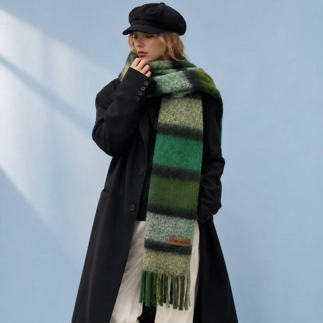 Women Soft Winter Plaid Scarf Warm Shawl - Baycreek & Co