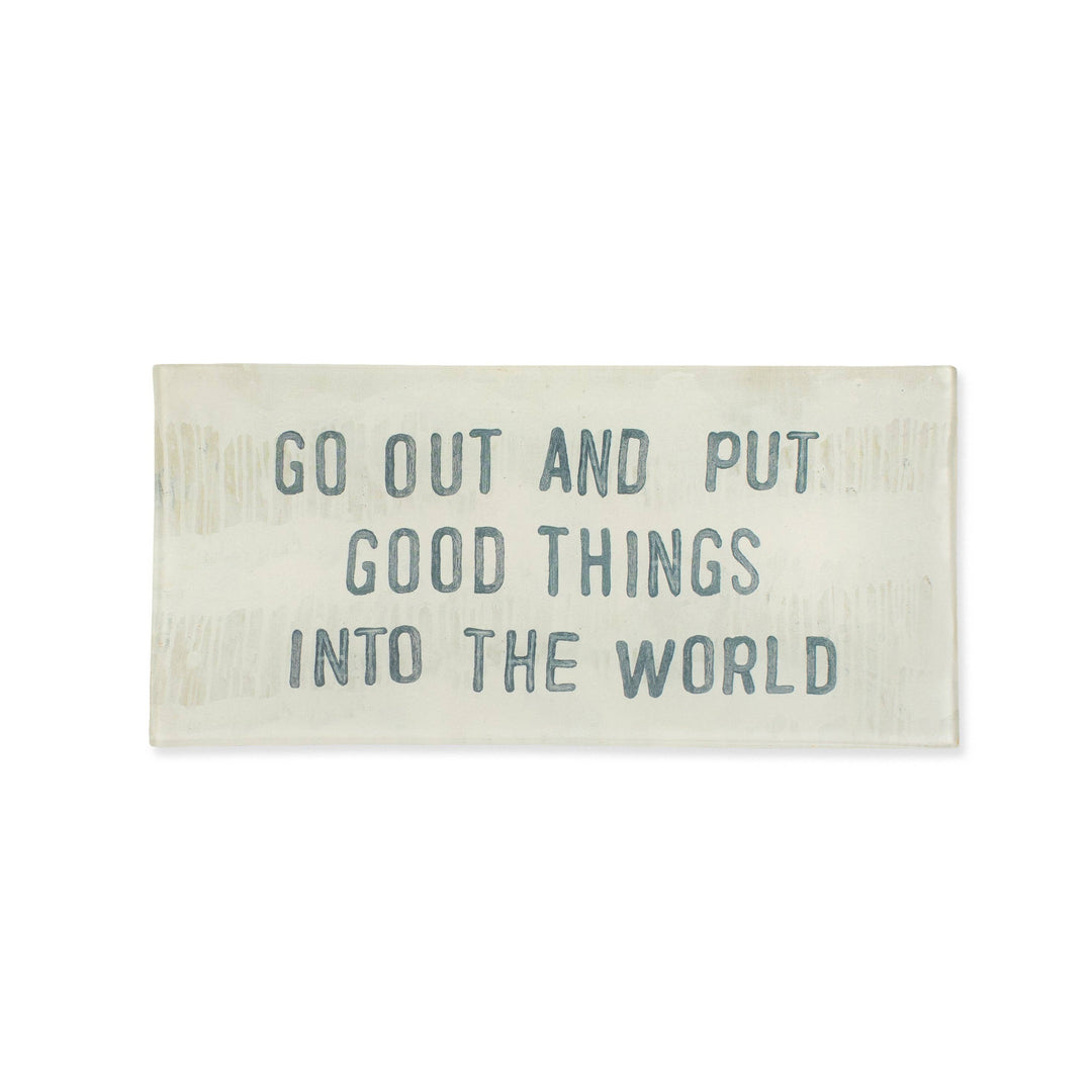 Go Out Decoupage Plate