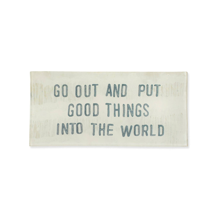 Go Out Decoupage Plate