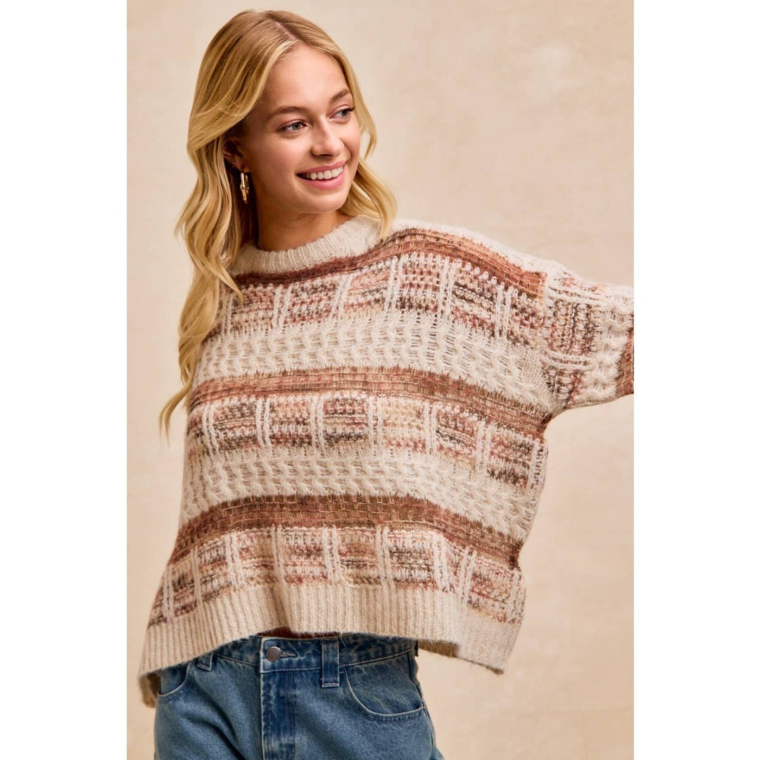 Rust & Cream Sweater