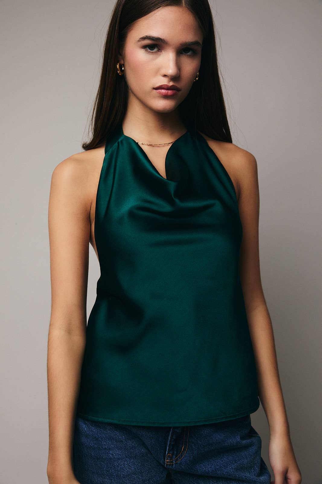 Halter Satin Top