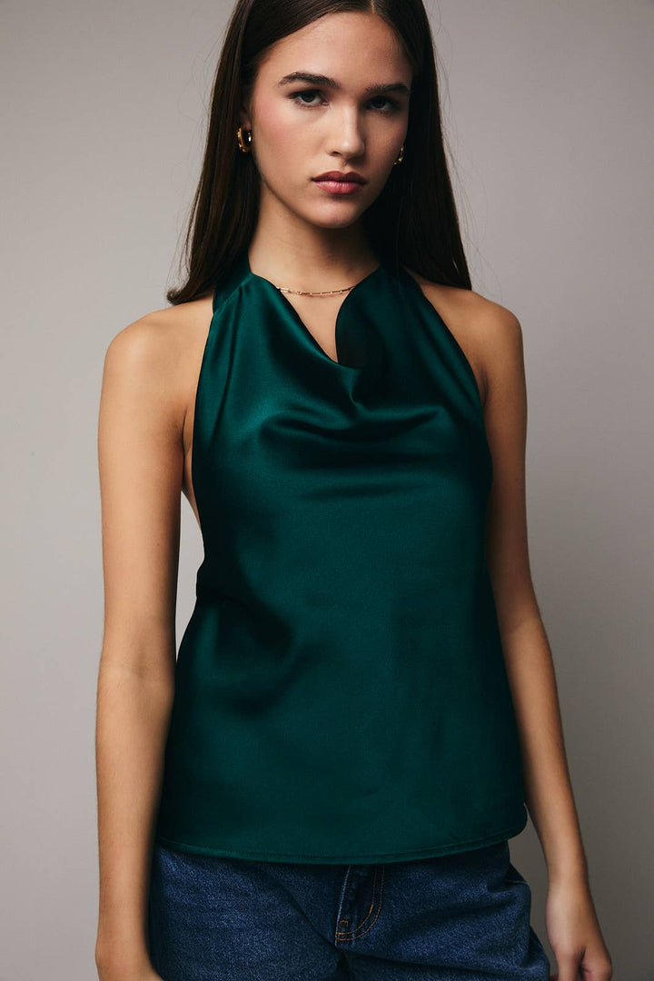 Halter Satin Top