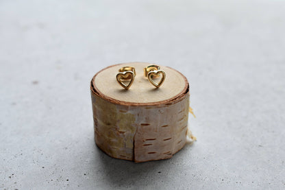 Gold Heart Earrings