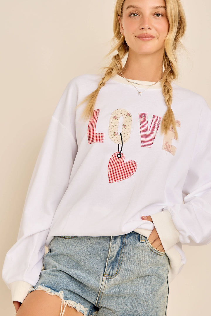 Love Patch Sweatshirt - Baycreek & Co