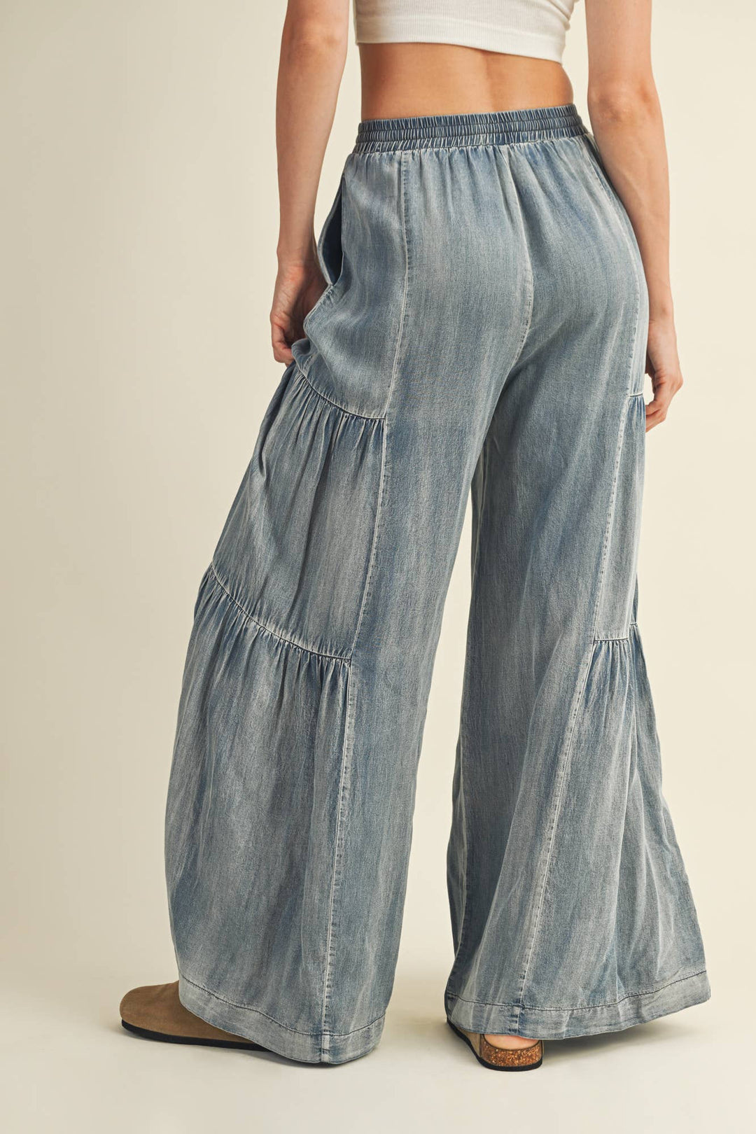 Wide Leg Ruffle Pants - Baycreek & Co