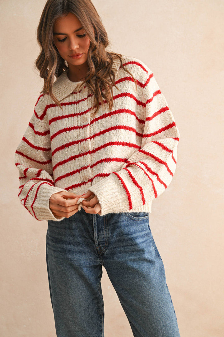 Poppy Button Down Knit Sweater