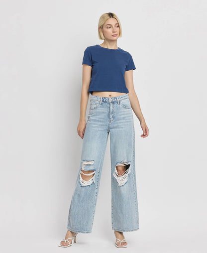 Super High Rise Wide Leg Jeans