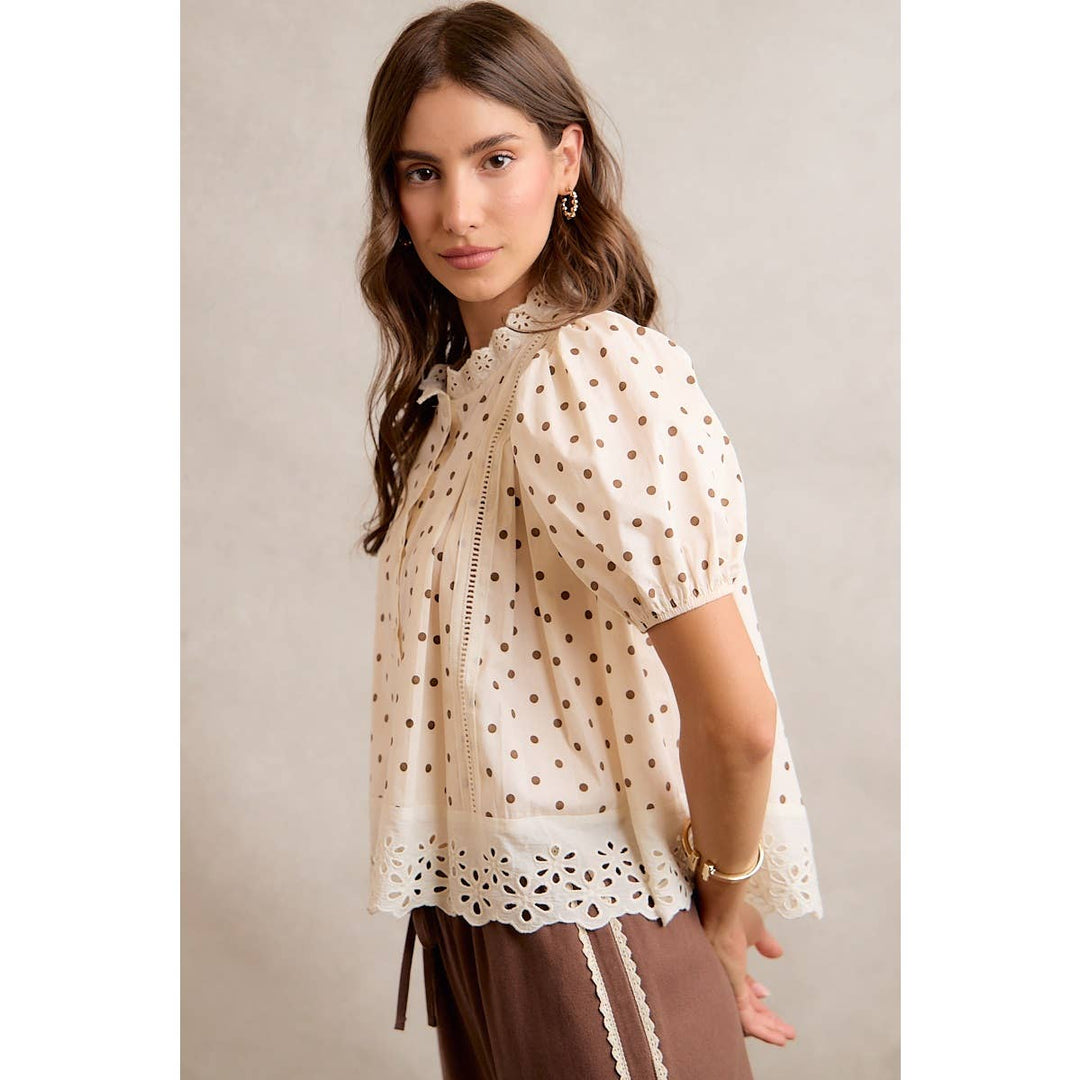 PRESALE Polka Dot Lace Blouse