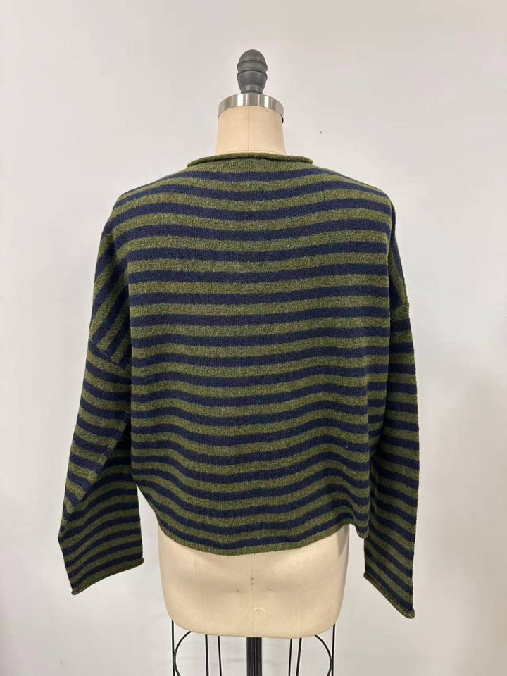 Piper Pullover Sweater - Striped - Baycreek & Co