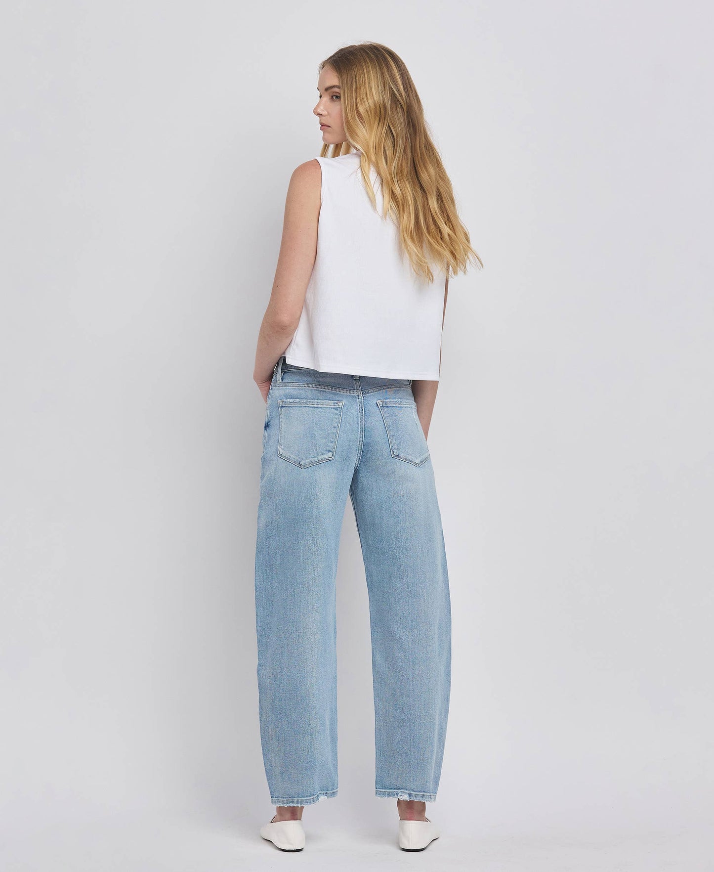 High Rise Barrel Jeans