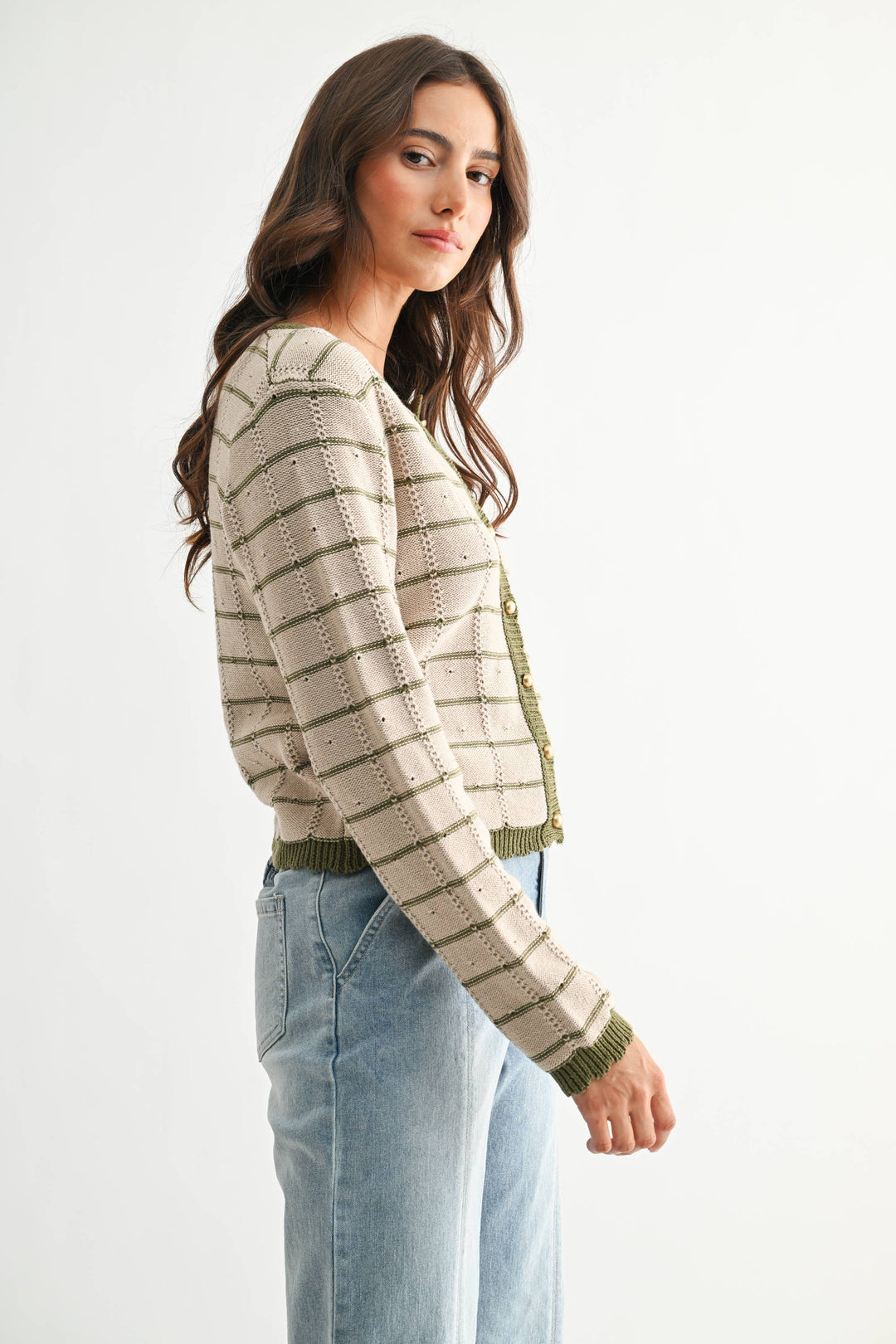 Olive Button Cardigan - Baycreek & Co