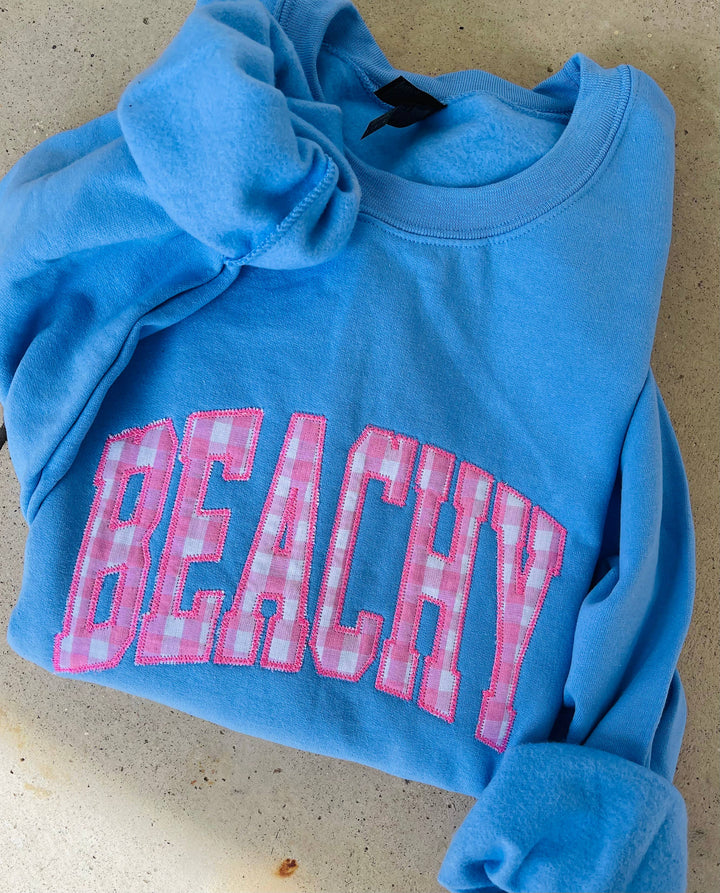 Beachy appliqué crewneck.  - Baycreek & Co