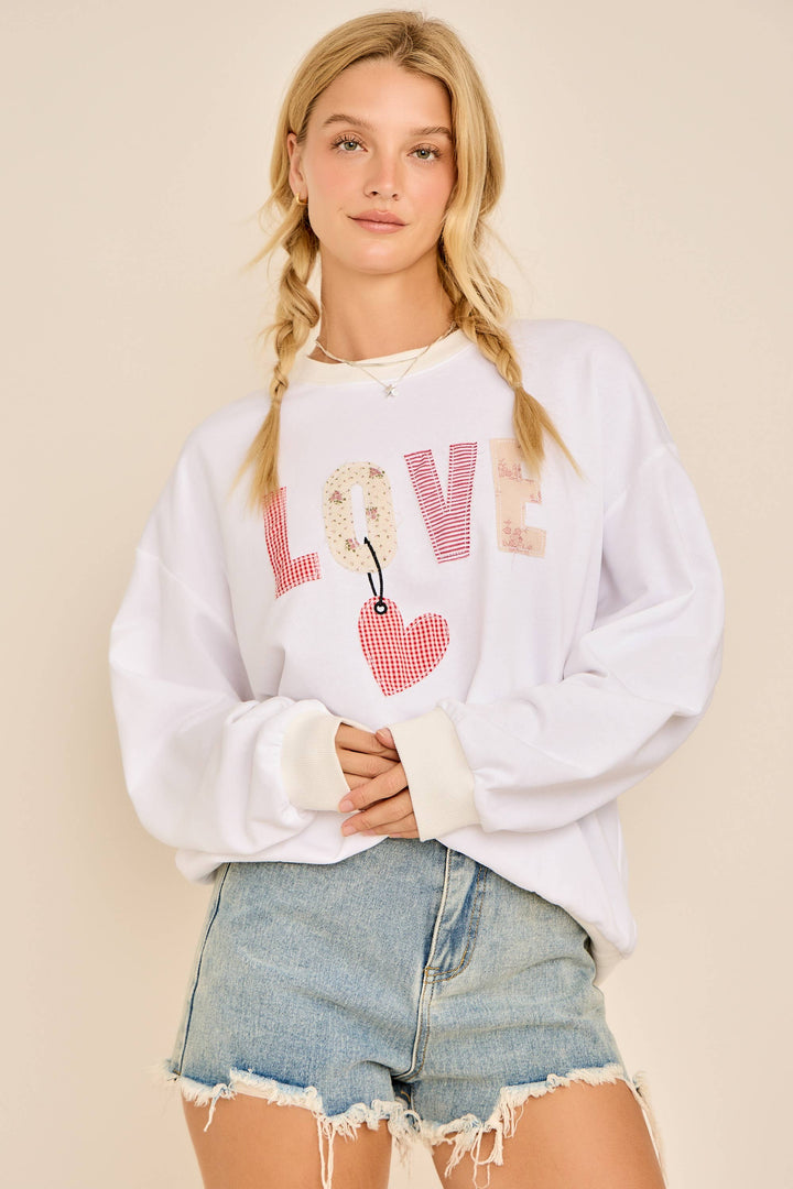 Love Patch Sweatshirt - Baycreek & Co