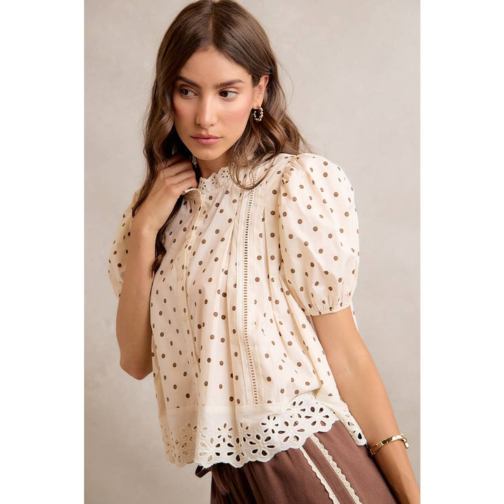 PRESALE Polka Dot Lace Blouse