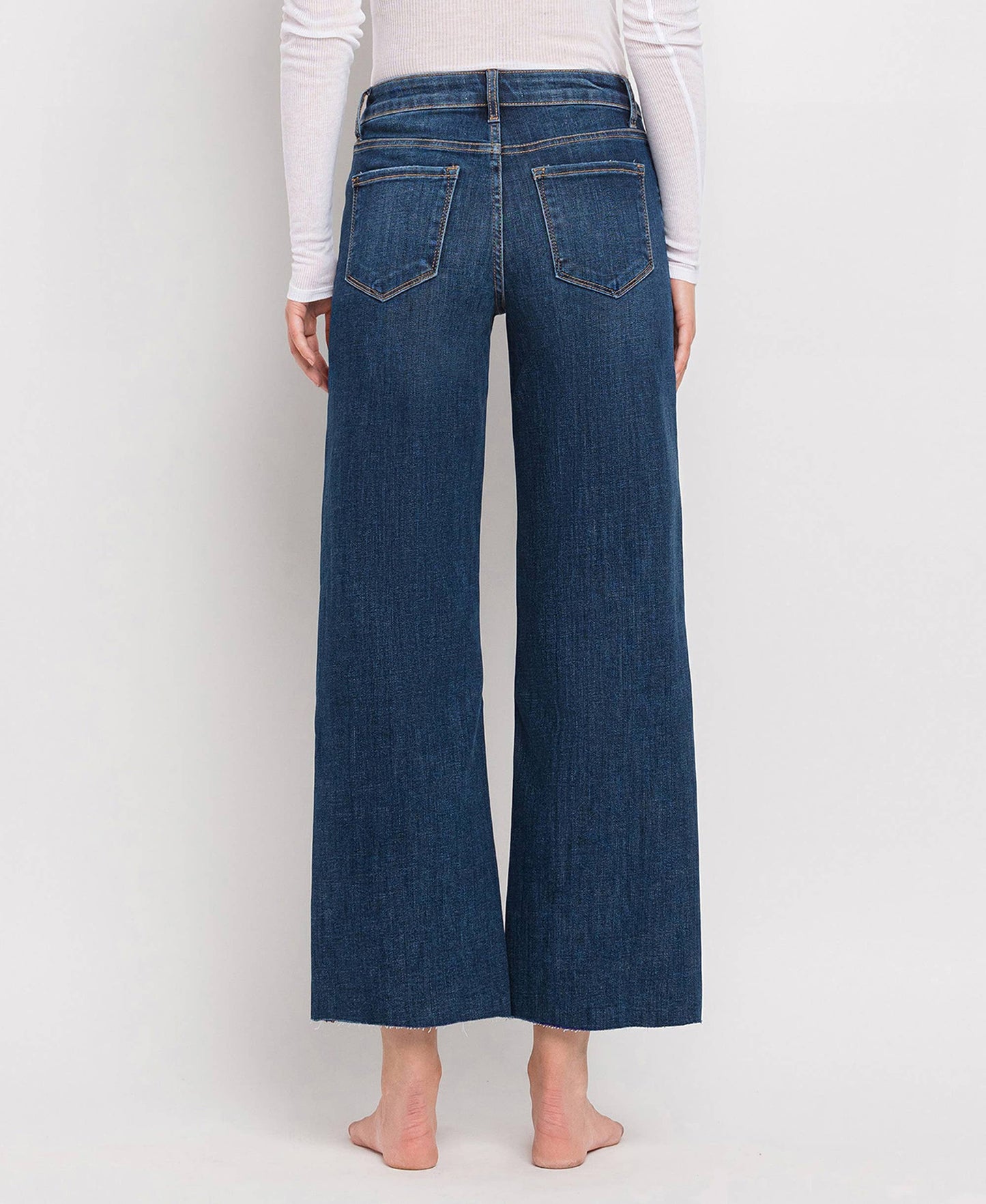 Mid Rise Wide Leg Jeans