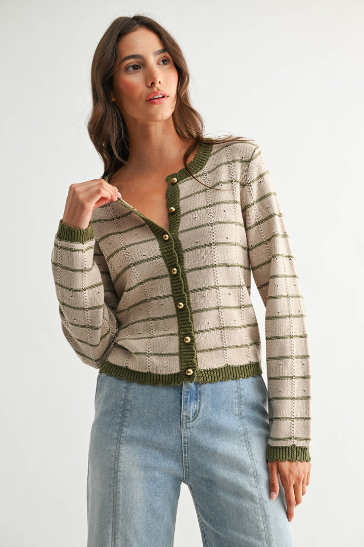Olive Button Cardigan - Baycreek & Co