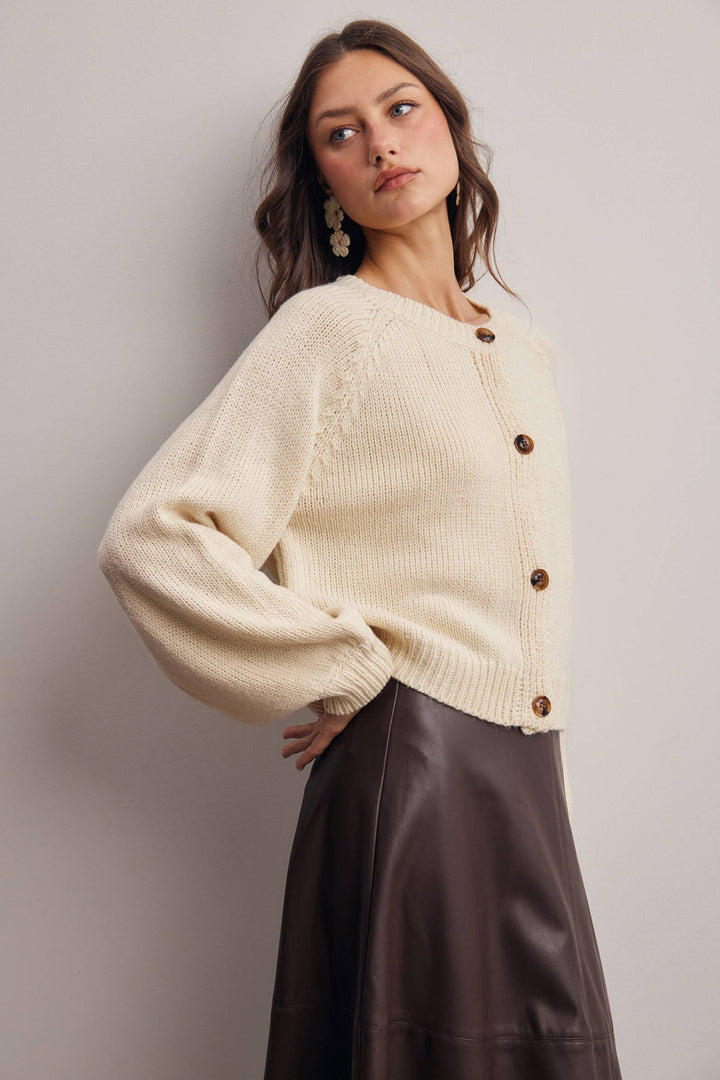 Classic Knit Button Front Cardigan FSW0059: Red / Contemporary / XL - Baycreek & Co
