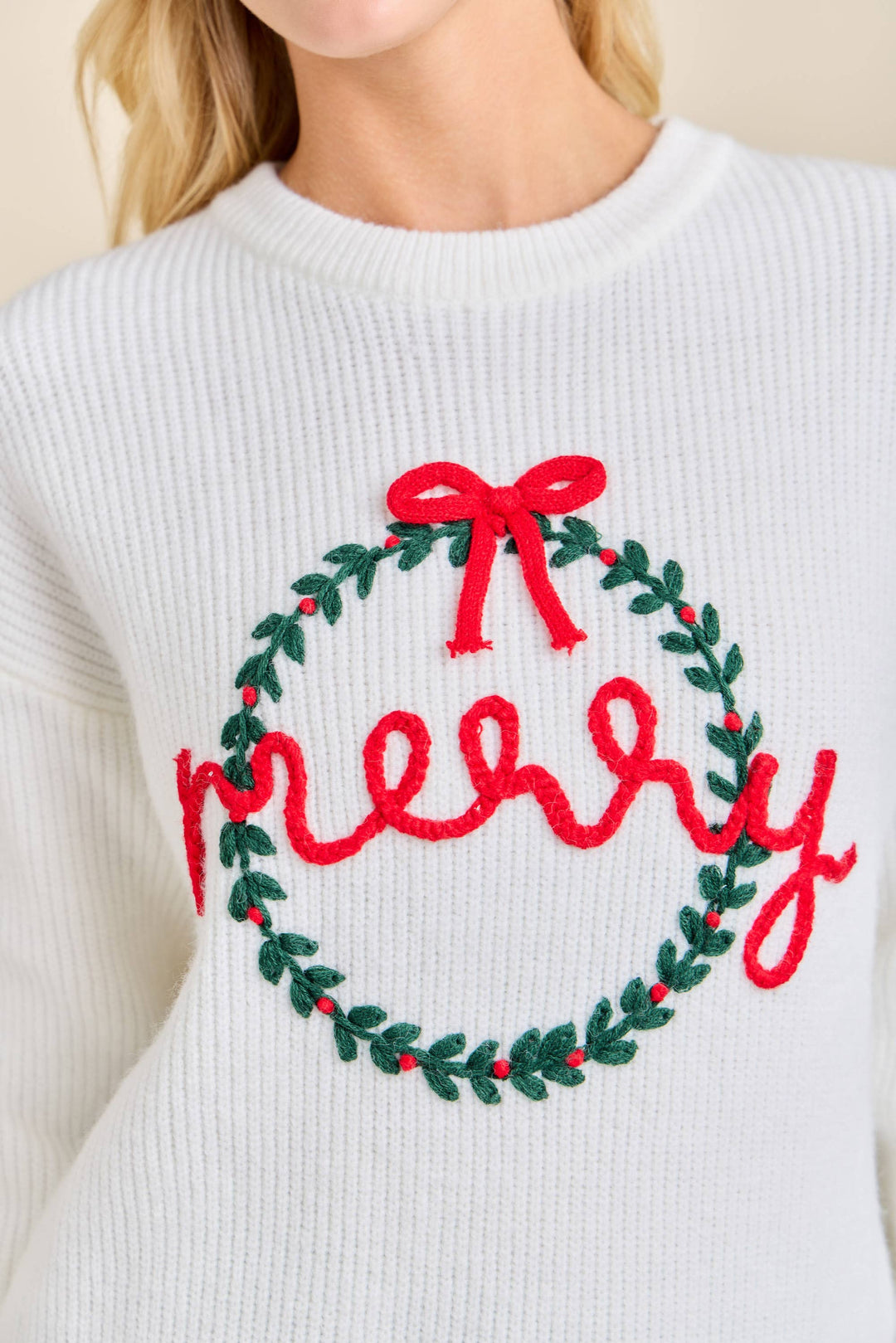 Merry Wreath Sweater