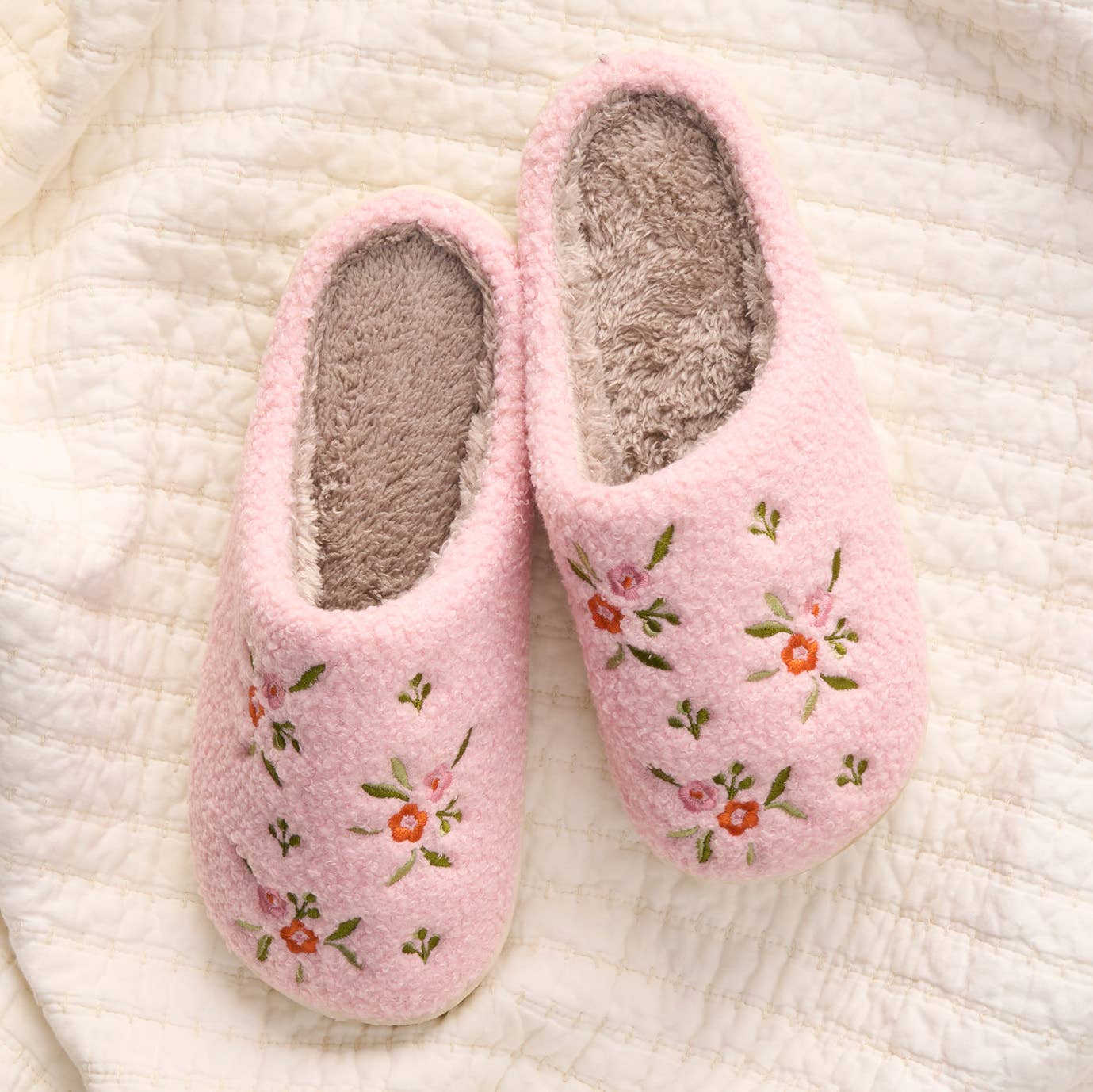 Slippers-Dainty Floral Pink