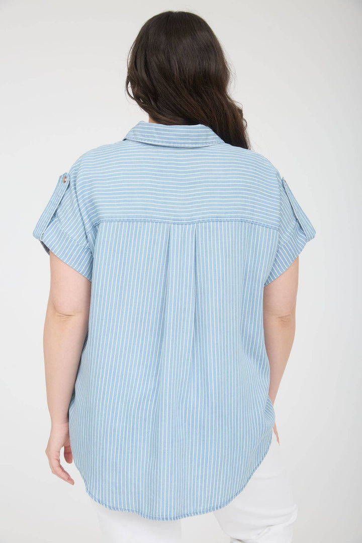 Plus CHAMBRAY TOP - Baycreek & Co