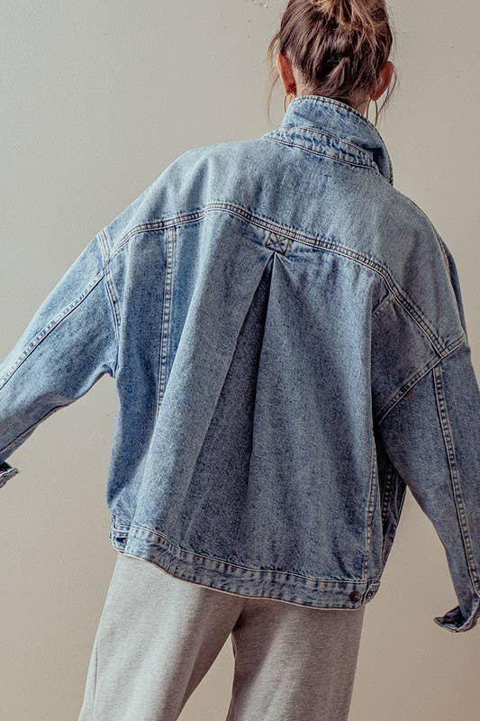 Pleat Western Denim Jacket
