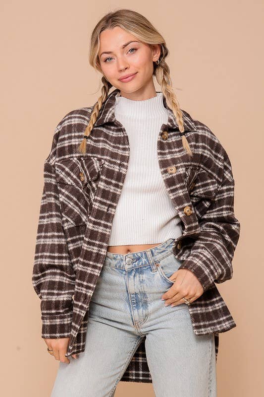 Marlowe Plaid Shacket - Baycreek & Co