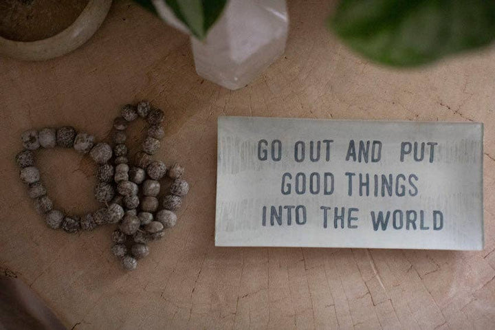 Go Out Decoupage Plate