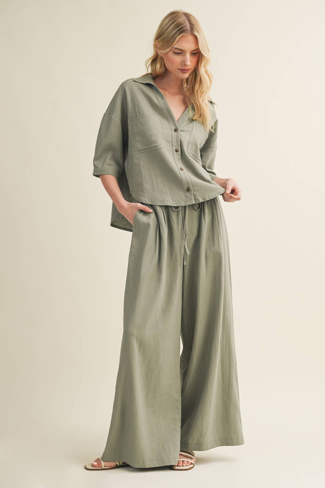 Medow Pleated Pants - Baycreek & Co