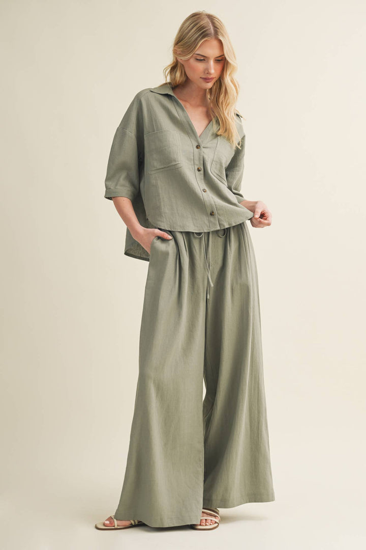 Medow Pleated Pants - Baycreek & Co