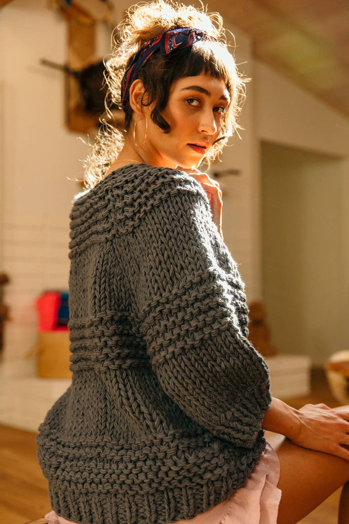 Chunky Knit Oversized Sweater Top - Baycreek & Co