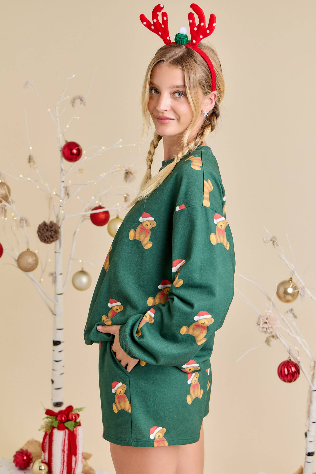 Santa Teddy Holiday Lounge Set