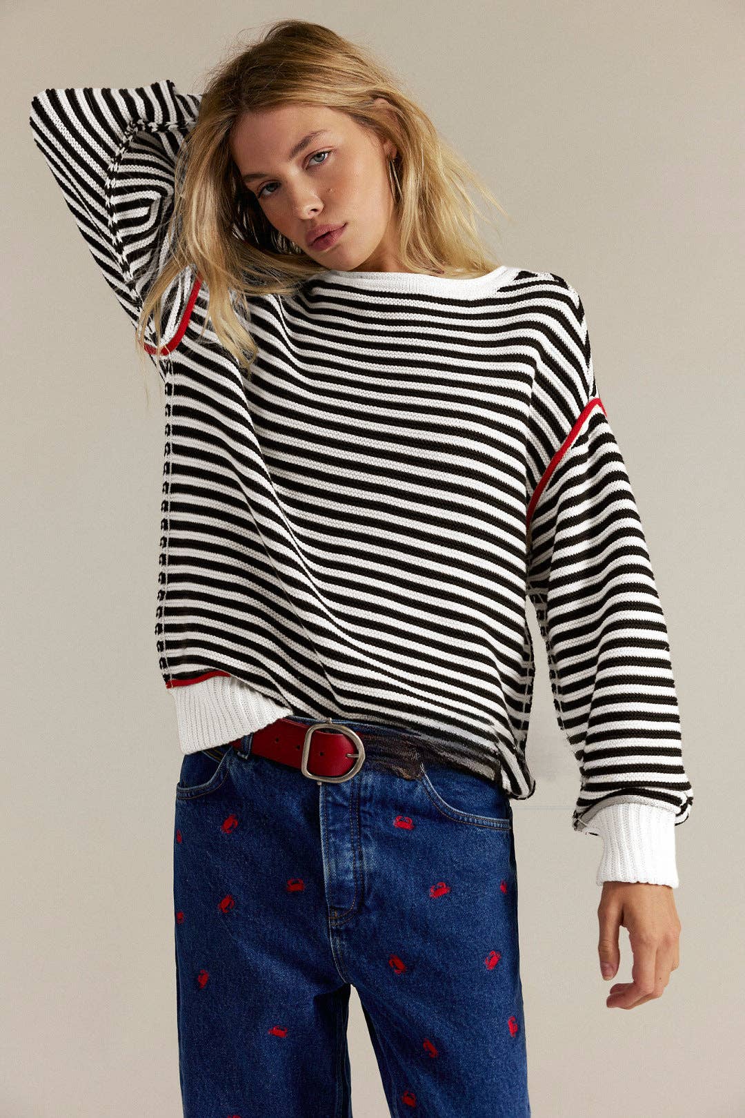Striped Crewneck Sweater - Baycreek & Co