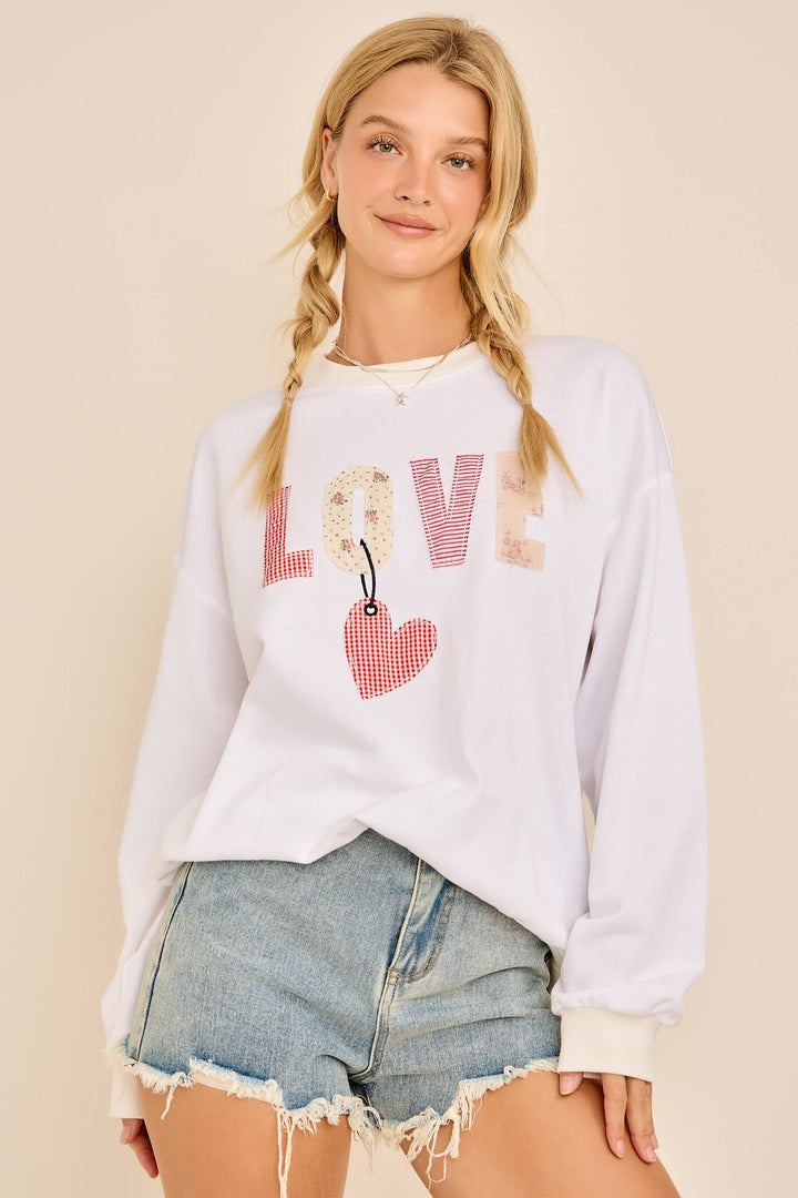 Love Patch Sweatshirt - Baycreek & Co