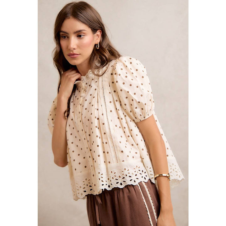 PRESALE Polka Dot Lace Blouse