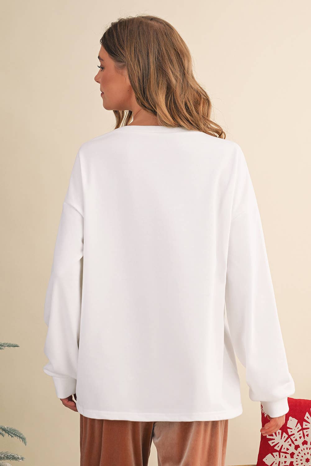 Holly Jolly Embroidered Sweatshirt