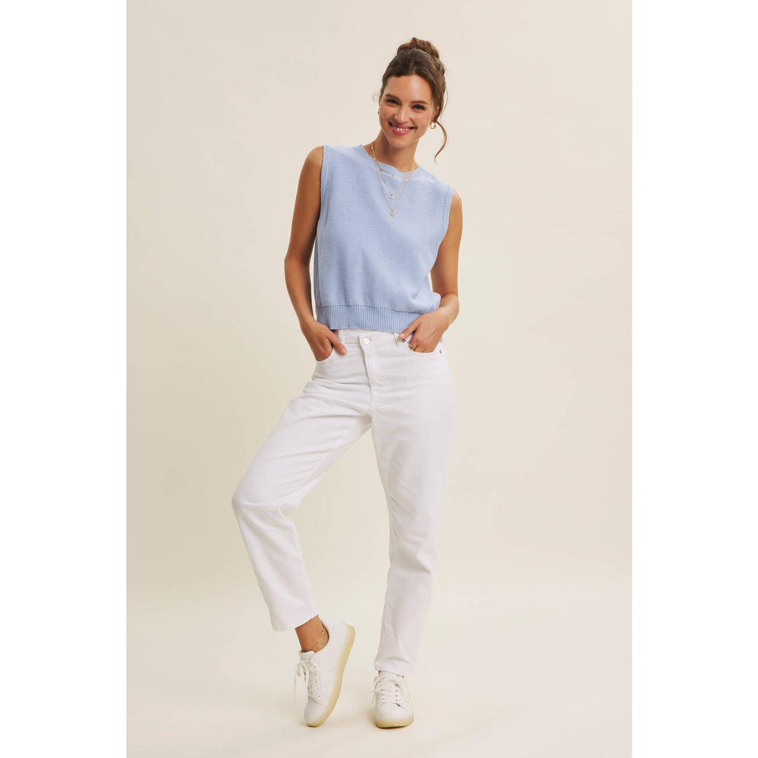 UNEXPECTED TWIST CONTRAST BOW BACK SWEATER TOP - Baycreek & Co