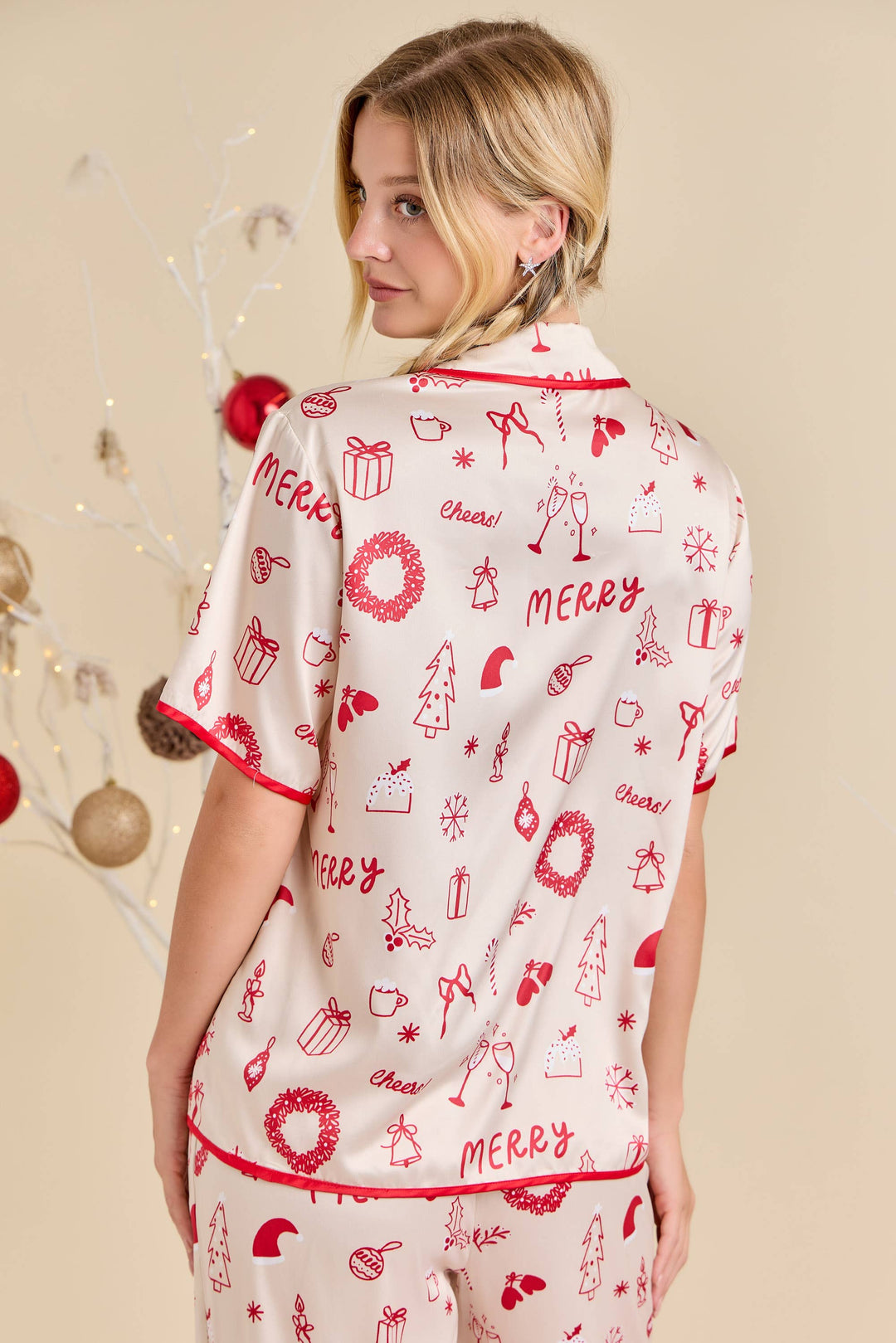 Cheerful Holiday Pajama Set