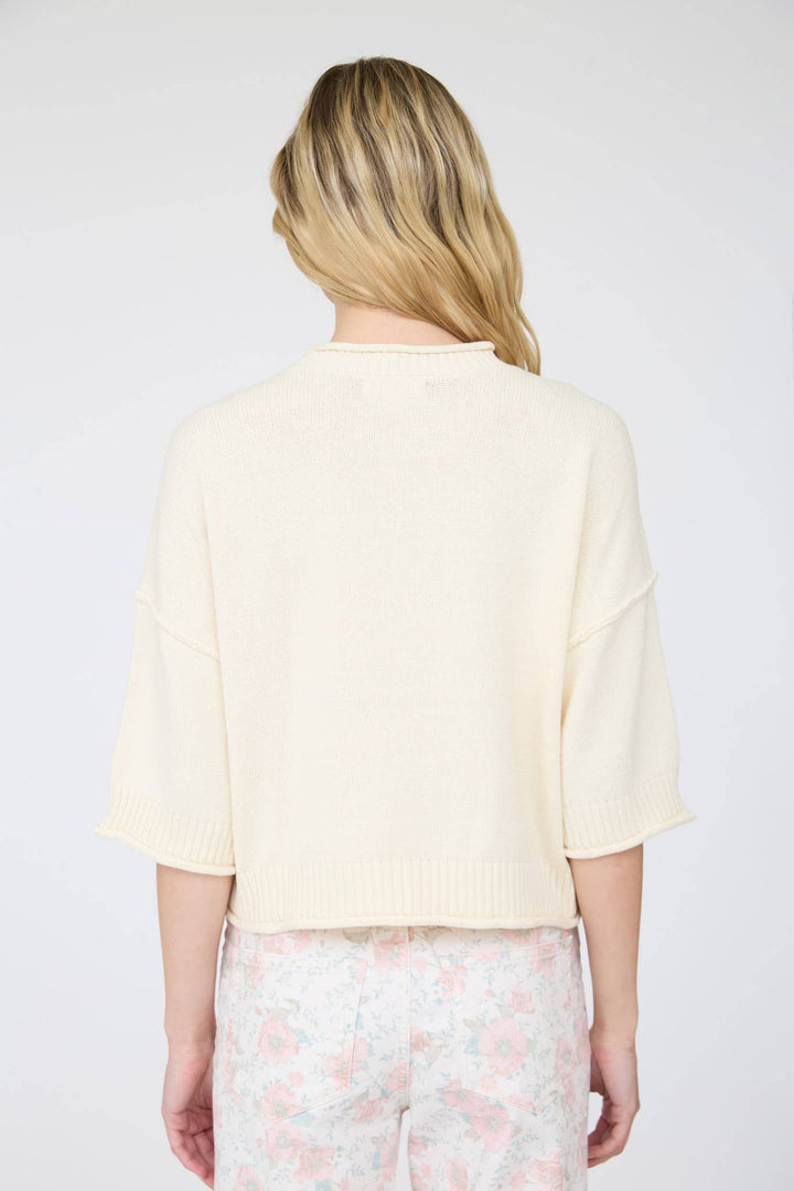 EXPOSED SEAM DROP SHOULDER SHORT SLEEVE PULLOVER - Baycreek & Co