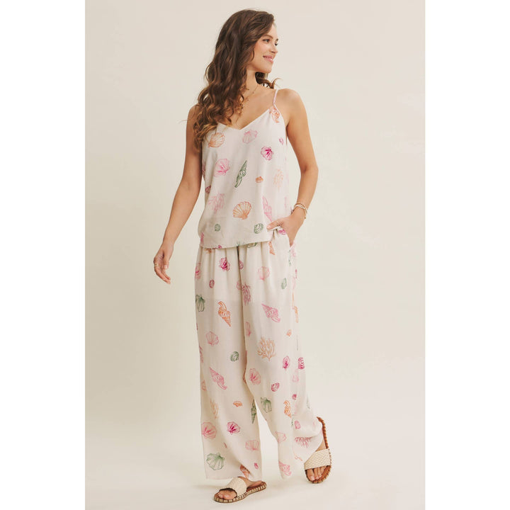 Seashell Wide Leg Bottoms - Baycreek & Co