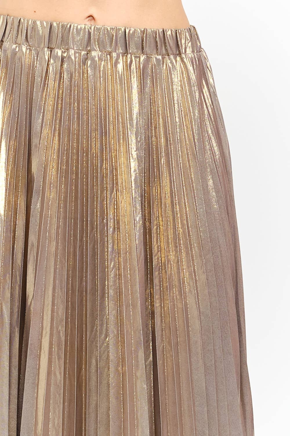 Gunmetal Pleated Skirt