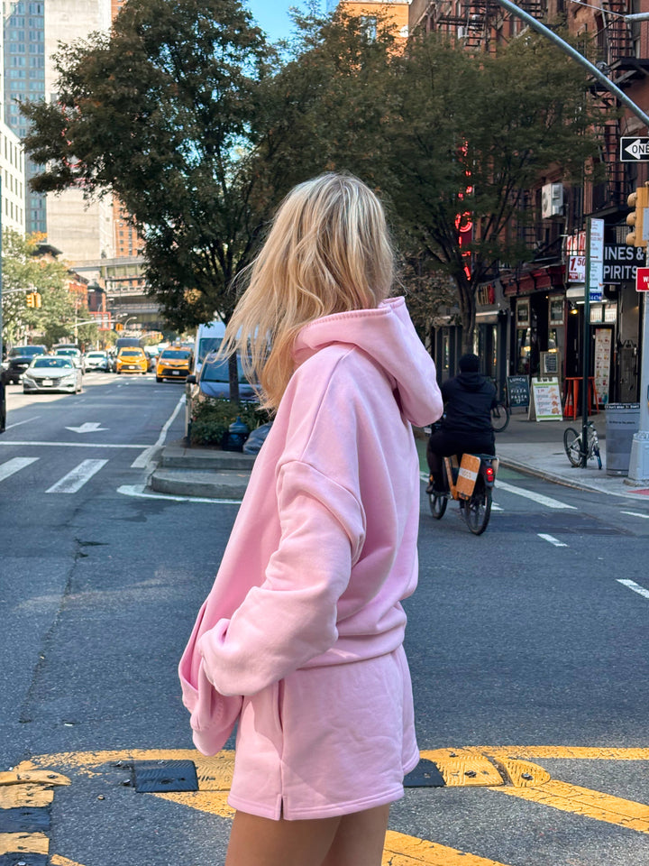 Light Pastel Magenta Stitched Sunkissedcoconut Logo Hoodie 100% Cotton - Baycreek & Co