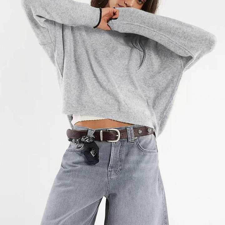 Trendy Crew Neck Long Sleeve Sweater DP25E517 - Baycreek & Co