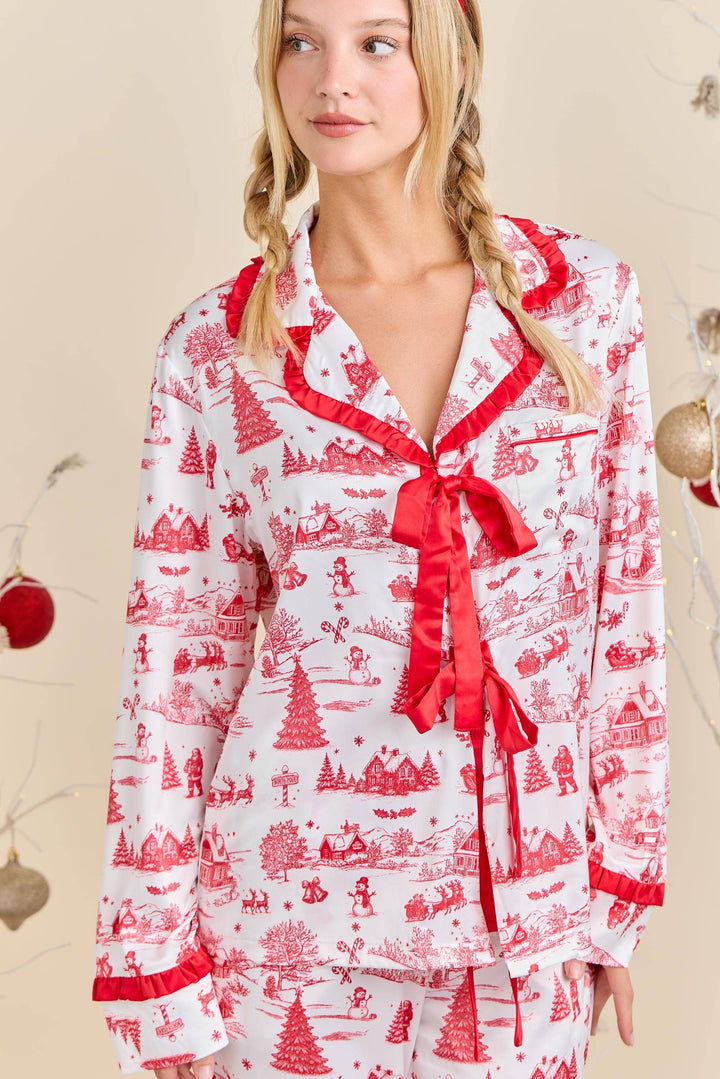 Festive Bow Pajama Set