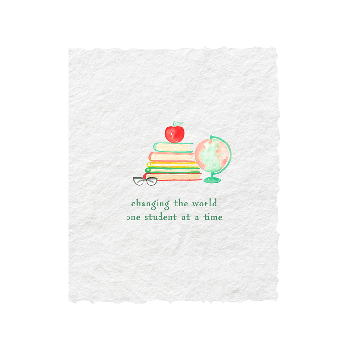 World Changer Teacher Appreciation | Student Greeting Card - Baycreek & Co