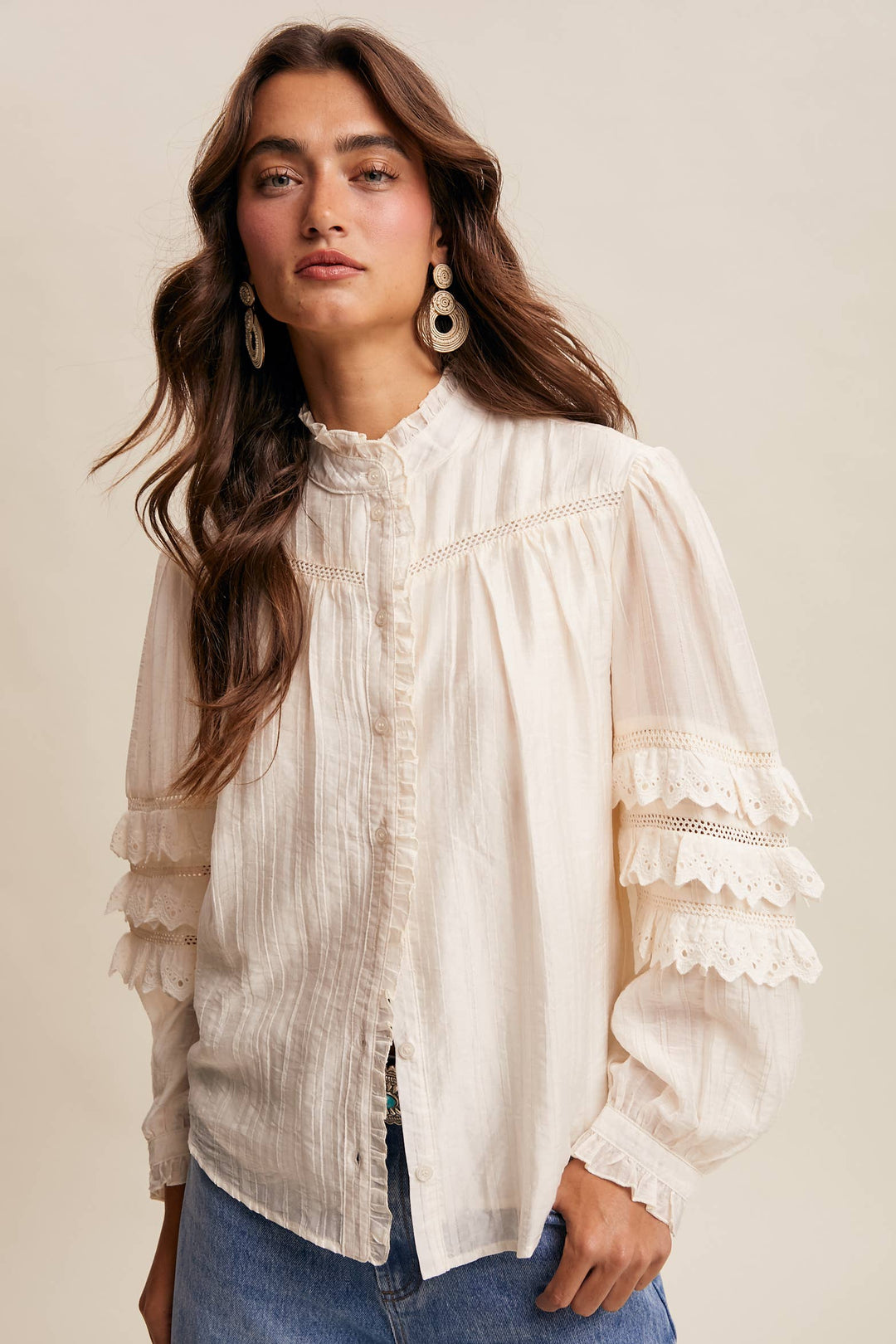 Clover Pintuck Blouse - Baycreek & Co