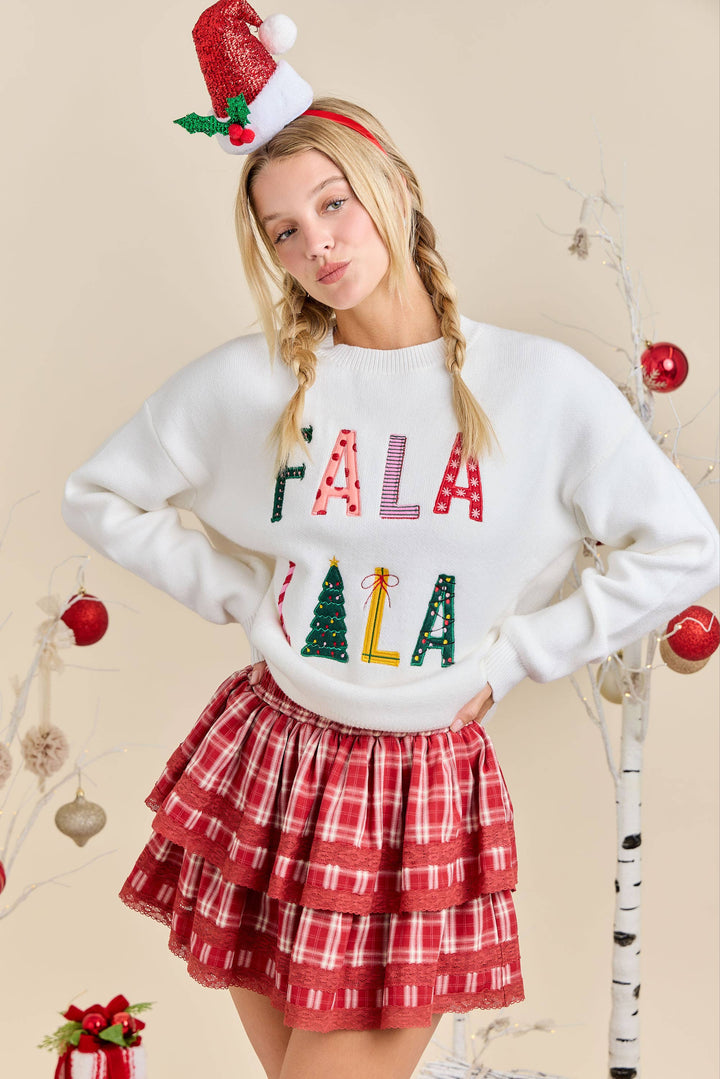 Merry Plaid Tiered Skort