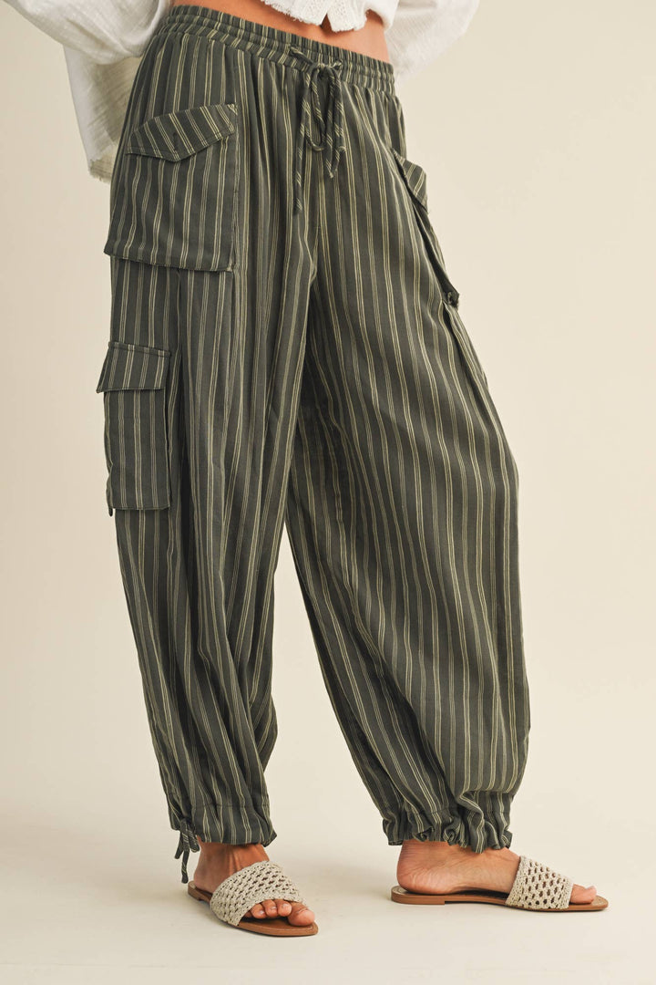 Striped Cargo Bottoms