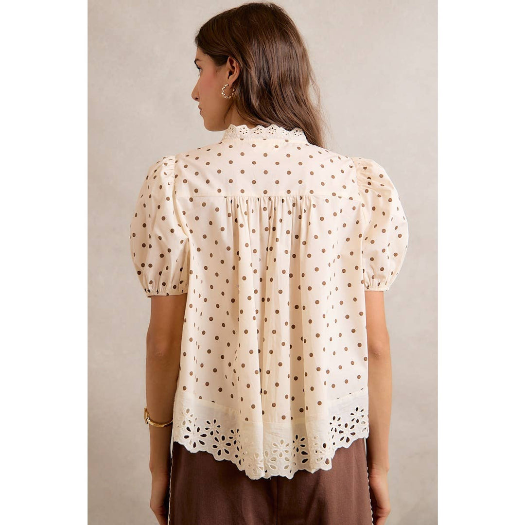 PRESALE Polka Dot Lace Blouse